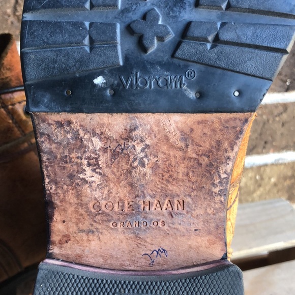 COLE HAAN Brown Genuine Learner Combat Boots with leather laces - Picture 11 of 12